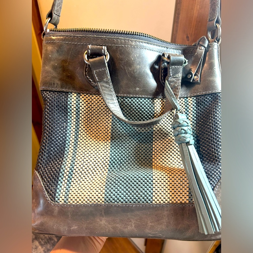 Frye Gray Leather Purse
